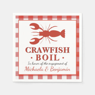 Picnic Crawfish Boil Lobster Party Verlobung Rot Serviette
