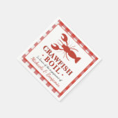 Picnic Crawfish Boil Lobster Party Verlobung Rot Serviette (Ecke)