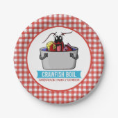Picnic Crawfish Boil Wiedersehen Meeresfrüchte Par Pappteller (Vorderseite)