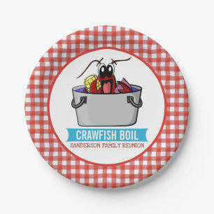 Picnic Crawfish Boil Wiedersehen Meeresfrüchte Par Pappteller