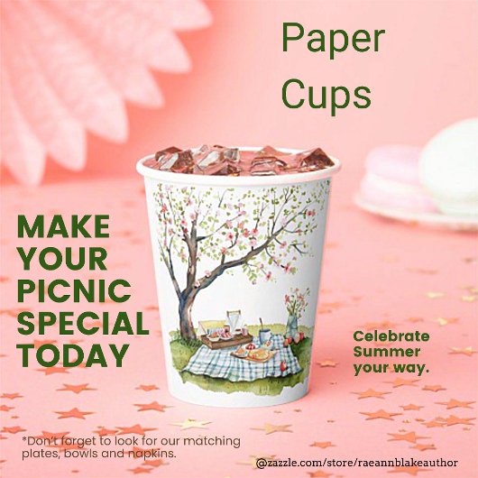Picnic Design Paper Cup Pappbecher