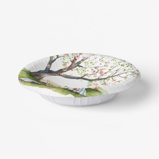 Picnic Design Round Paper Bowls Pappteller (Gewinkelt)
