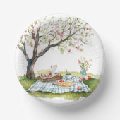 Picnic Design Round Paper Bowls Pappteller (Vorderseite)