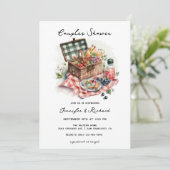 Picnic | Dusche für rustikale Paare Einladung (Stehend Vorderseite)