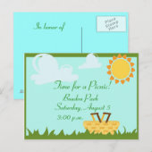 PICNIC-Einladung Einladungspostkarte (Vorne/Hinten)