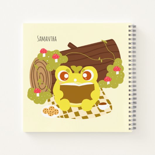 Picnic Frog liest ein Buch (Rückseite)