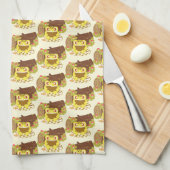 Picnic Frog liest ein Buch Geschirrtuch (Viertel Falte)