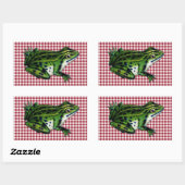 Picnic Frog Print Rechteckiger Aufkleber (Blatt)