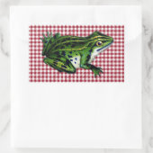 Picnic Frog Print Rechteckiger Aufkleber (Tasche)