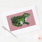 Picnic Frog Print Rechteckiger Aufkleber (Umschlag)