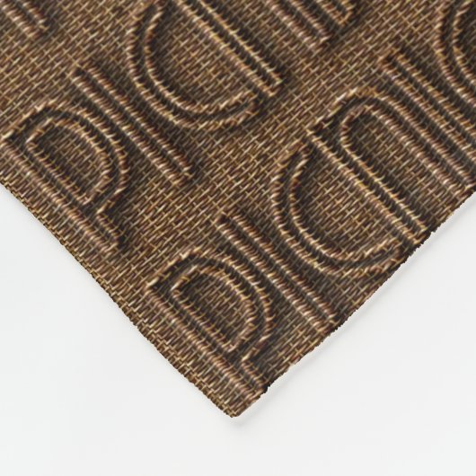 Picnic Funny Wicker Typografie Brown Text Blanket Fleecedecke (Ecke)