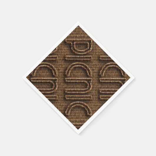 Picnic Funny Wicker Typografy Paper Party Napkins Serviette (Ecke)