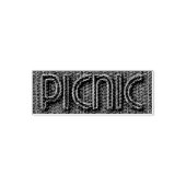 Picnic Funny Wicker Typografy Self Inking Briefmar Permastempel (Design)