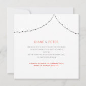 Picnic Garden Minimalistisch Black and White Weddi Einladung (Rückseite)