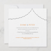 Picnic Garden Minimalistisch Black and White Weddi Einladung (Rückseite)