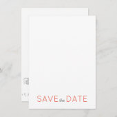 Picnic Garden Minimalistisch Black and White Weddi Save The Date (Vorne/Hinten)