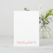 Picnic Garden Minimalistisch Black and White Weddi Save The Date (Stehend Vorderseite)
