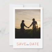 Picnic Garden Minimalistisch Black and White Weddi Save The Date (Vorderseite)