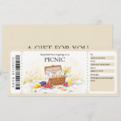 Picnic Gift Certificate Einladung (Vorne/Hinten)