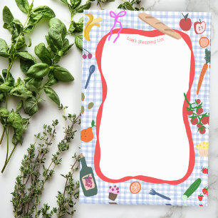 Picnic Gingham Niedlich CUSTOM Einkaufsliste Leben Post-it Klebezettel