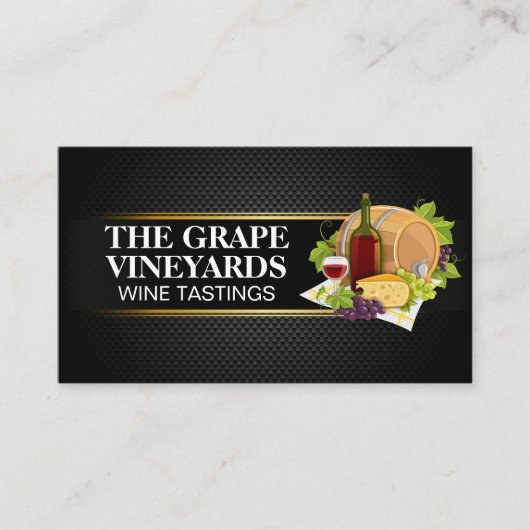 Picnic Grafik | Wein und Käse Visitenkarte (Vorderseite)