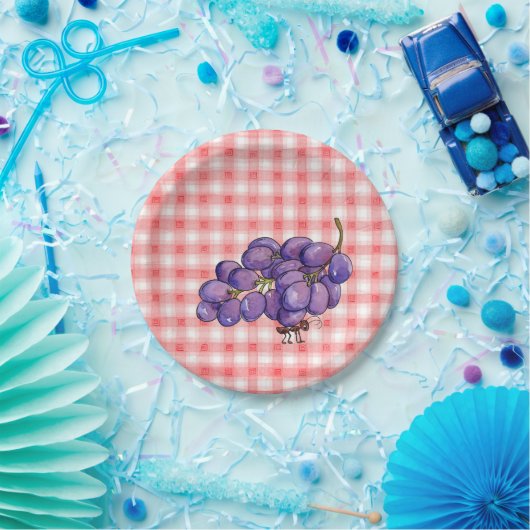 Picnic Grapes Pappteller (Party)