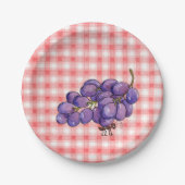 Picnic Grapes Pappteller (Vorderseite)