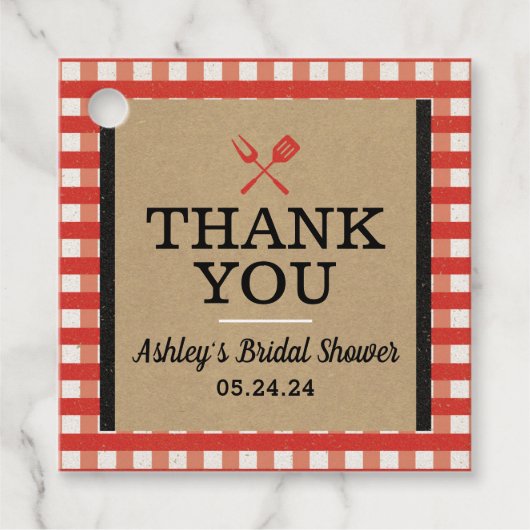 Picnic GRILLEN Gastgeschenk Tag Geschenkanhänger (Vorderseite)