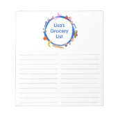 Picnic Illustration CUSTOM Einkaufsliste Notizblock (Vorderseite)