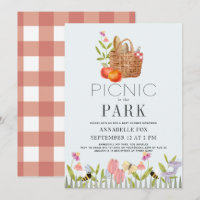 Picnic im Park Basket Floral Baby Shower