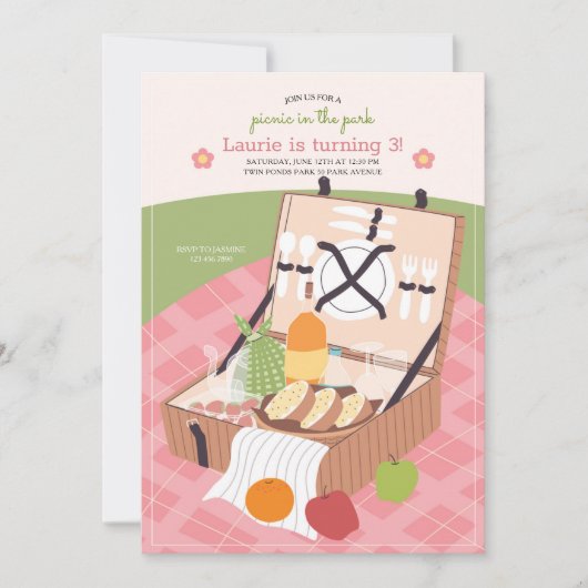 Picnic im Park Einladung (Vorderseite)