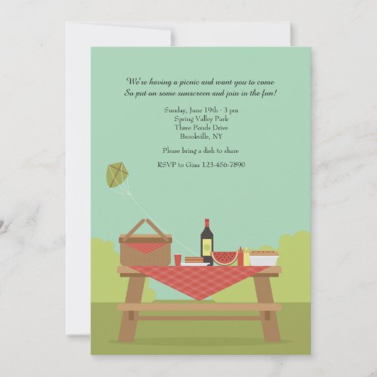 Picnic im Park Einladung (Vorderseite)
