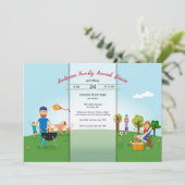 Picnic im Park Family Style Einladung (Stehend Vorderseite)