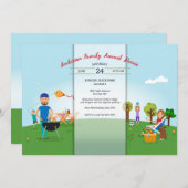 Picnic im Park Family Style Einladung (Vorne/Hinten)