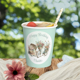 Picnic im Park Floral Erwachsene Geburtstagsparty Pappbecher