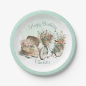 Picnic im Park Floral Erwachsene Geburtstagsparty Pappteller (Vorderseite)