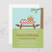 Picnic im Park Geburtstagsparty Einladungen (Vorne/Hinten)