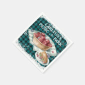 Picnic im Park Green Kariert Boys Geburtstag Serviette (Ecke)