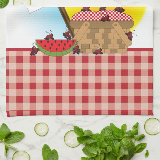 Picnic im Park | PERSONALISIERT Geschirrtuch (Gefaltet)