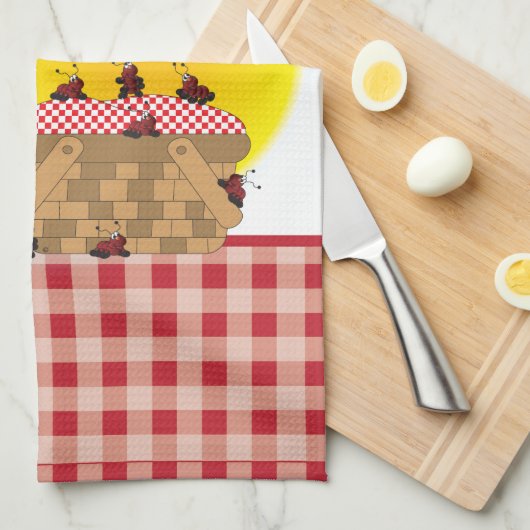 Picnic im Park | PERSONALISIERT Geschirrtuch (Viertel Falte)