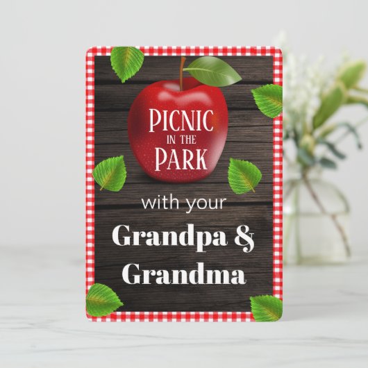 Picnic im Park Playdate Einladung (Stehend Vorderseite)