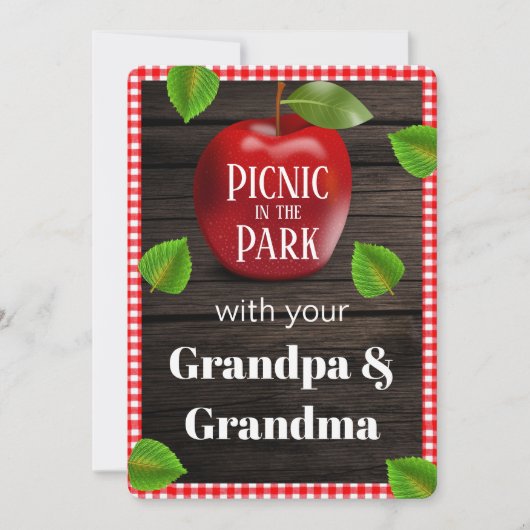 Picnic im Park Playdate Einladung (Vorderseite)