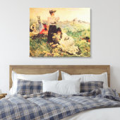 Picnic in der Normandie von Juan Luna. Leinwanddruck (Insitu (Schlafzimmer))