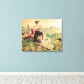Picnic in der Normandie von Juan Luna. Leinwanddruck (Insitu (Holzboden))