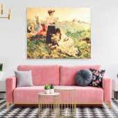 Picnic in der Normandie von Juan Luna. Leinwanddruck (Insitu (Wohnzimmer))