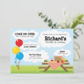 Picnic Invasion - Hell Beautiful Day - Gingham Einladung (Stehend Vorderseite)