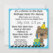 Picnic mit den Teddy Bears Einladung zum Geburtsta (Rückseite)