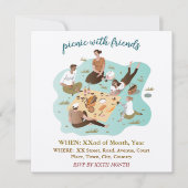 Picnic mit Friends Illustration Event Einladung (Vorderseite)