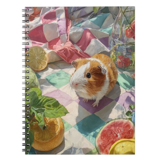 Picnic mit Guinea Pig Notebook Notizblock (Vorderseite)