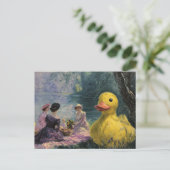 Picnic mit Riesenente Postkarte (Stehend Vorderseite)